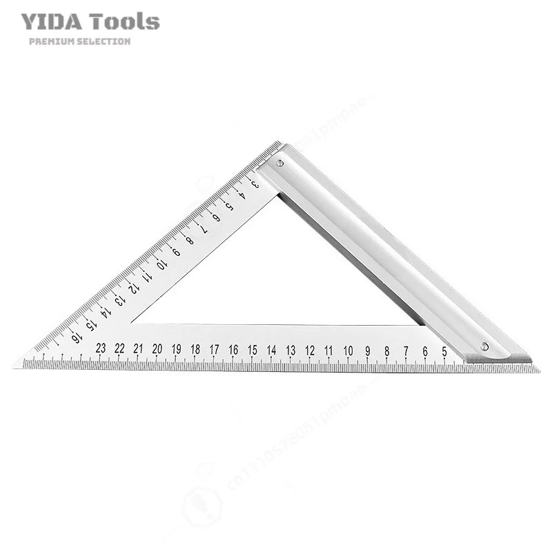 Thickened Stainless Steel Triangle Ruler 90 45 Degree Woodworking Try Square High Precision Angle Tool