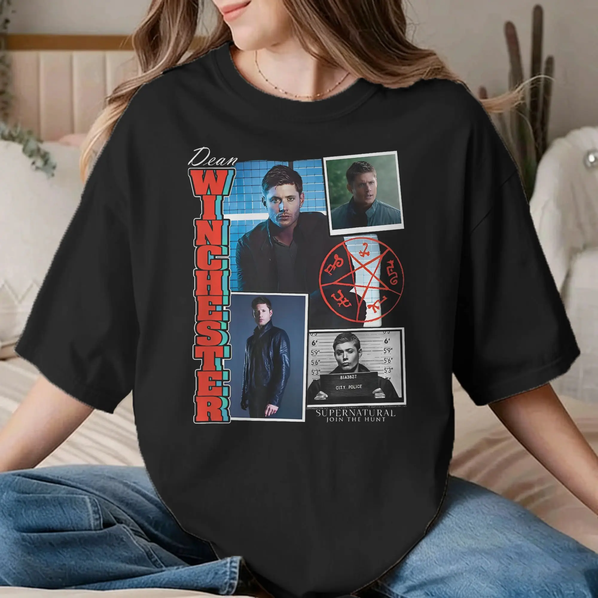 Supernatural Dean Winchester Collage for Men Women T Shirts Tee Shirt Short Sleeve  T-Shirts 100% Cotton Gift Idea Clothes