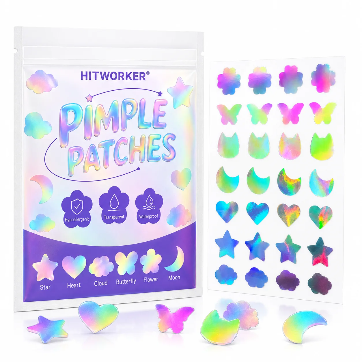 140PCS Pimple Cover Patches, Clear-Look Hydrocolloid Beauty Patches For Day And Night Use, Easy Peel Spot Cover