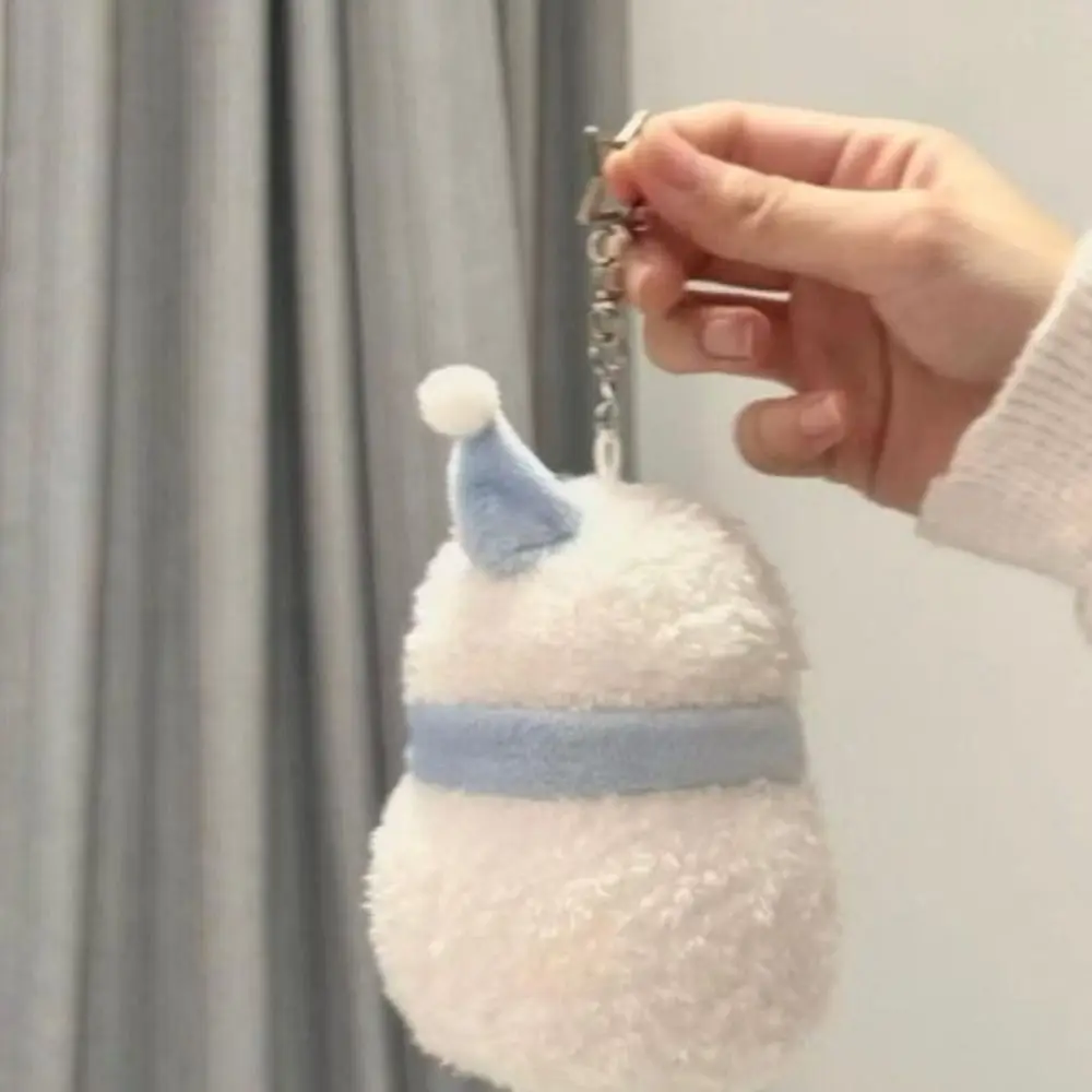 かわいいアザラシ雪だるまぬいぐるみビーズチェーン付き漫画バッグペンダントDIYギフトバックパックデコレーション