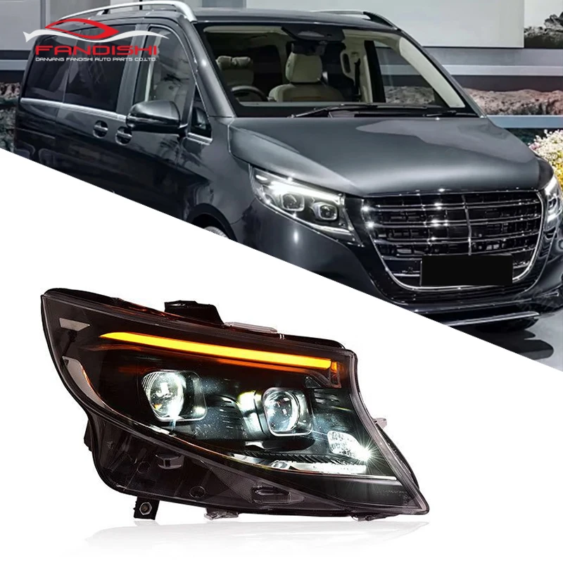 FDS Upgrade 2024 Style LED Headlight Head Light Front Light Assembly For Mercedes Benz Vito V Class 2016-2023 V260 W447 Headlamp