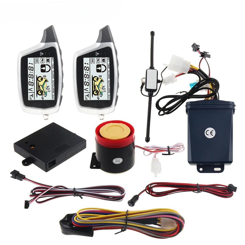 2 Way Alarm Motorcycle Remote Starter Passive Keyless Entry Alarm System Motorcycles Scooter Alarm