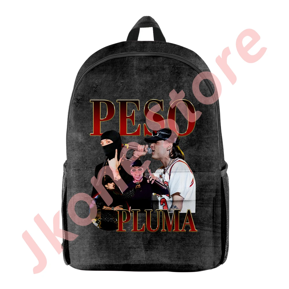 Peso Pluma 2024 Exodo Tour Merch Backpacks New Logo Bags Unisex Fashion Casual HipHop Streetwear