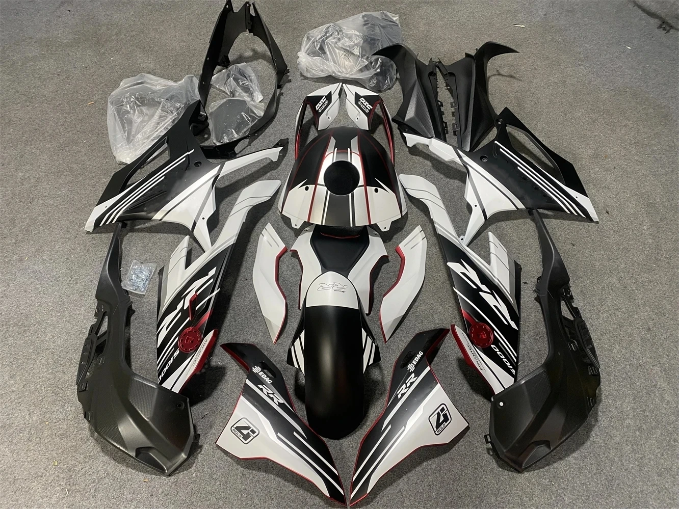 Motorcycle Fairing Kit for S1000RR 19-22 Years S1000 2019 2020 2021 2022 Fairing Black white