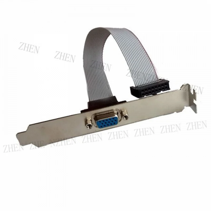 Y Y Mainboard Graphics Card VGA 2.54mm 16P Female To 15P Bracket GPU Extension Cable