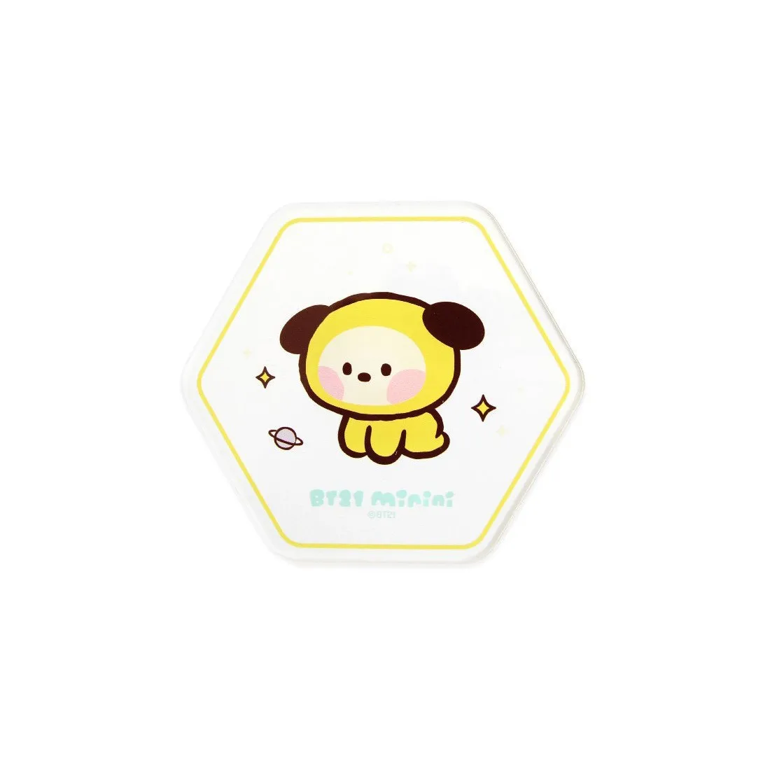 Bt21 Popular Anime Kawaii Cooky Transparent Acrylic Coaster Anti-Slip Round Cup Pad Dining Table Placemat Cafe Decor Mug Mats