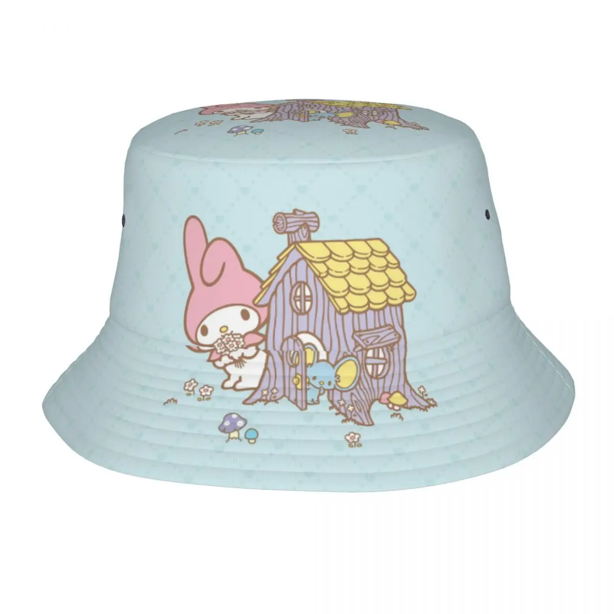 Sanrio My Melody Bucket Hat for Women Men Summer Sun Hats for Vacation Caps