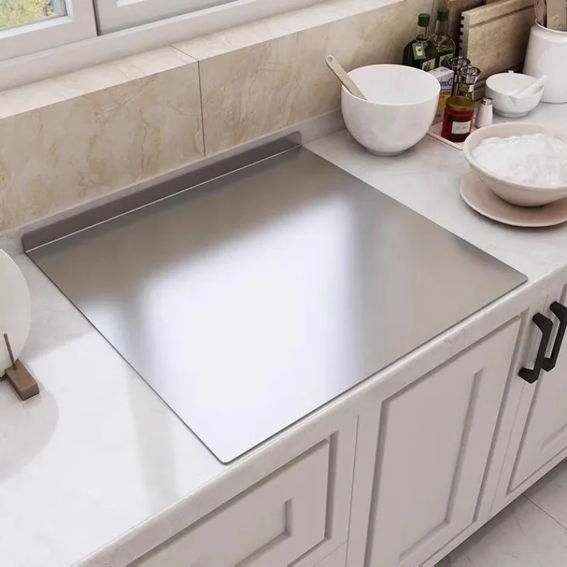 

L-образная складная разделочная доска из нержавеющей стали, двусторонняя разделочная доска, кухонная бытовая панель для резки и замешивания фруктов