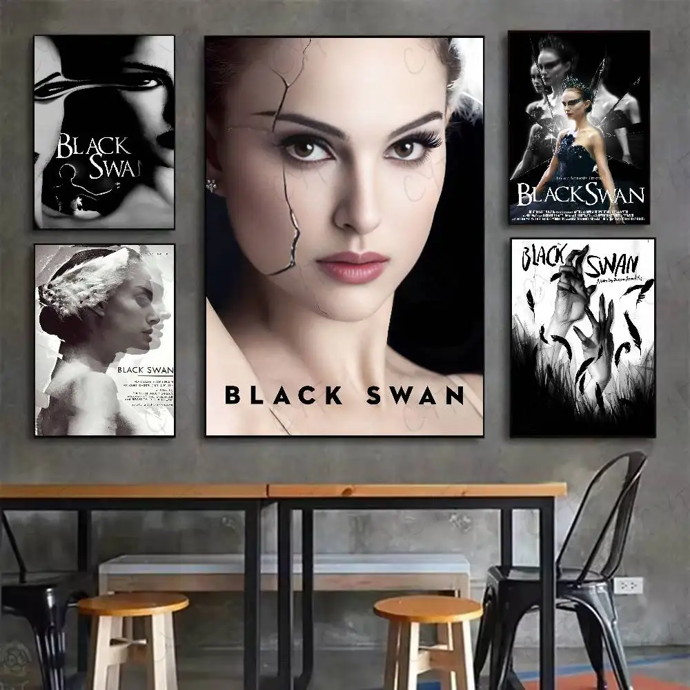 الفيلم B-البجعة السوداء المشارك HD الفن لزجة جدار مقاوم للماء غرفة المعيشة المنزلي غرفة نوم بار الديكور الجمالي #2