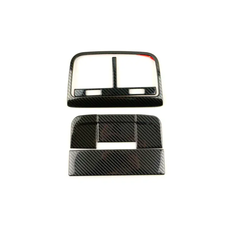 Carbon Fiber Texture Car ABS Interior Rear Air Outlet Vent Frame Trim For Audi A4 B8 A5 2010 2011 2012 2013 2014 2015 2016