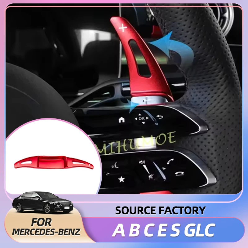 

Hot Interior Stickers For 2023-2025 Mercedes-Benz A B C E S GLC EQE EQS Class Steering Wheel Paddle Shifter Extension Aluminum S
