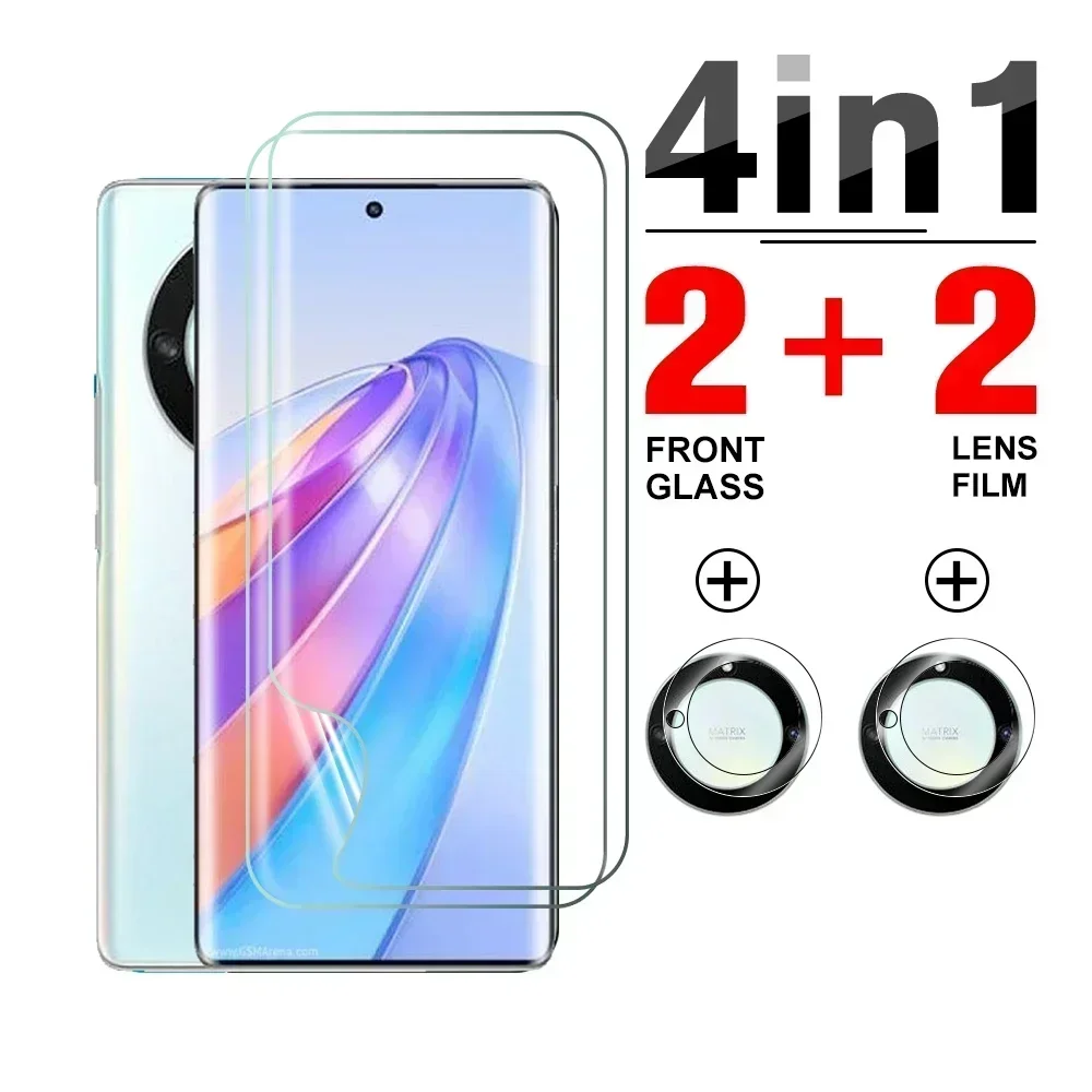 4in1 HD protective Film For Honor X9a X40 Camera Lens Protective Glass honar Magic5 Lite X 9a X 40 hydrogel film 6.67''