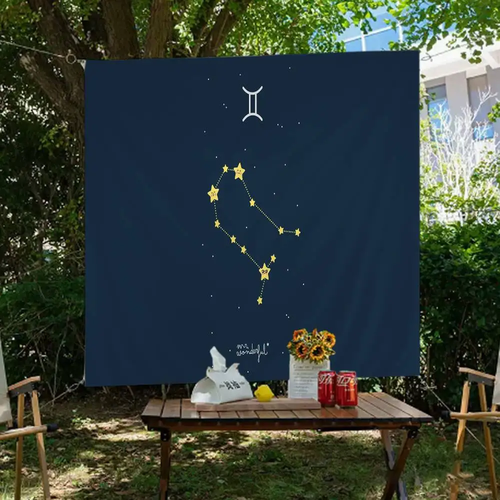 Twelve Constellation Symbols Banner INS Style Outdoor Party Decoration Atmosphere Flag