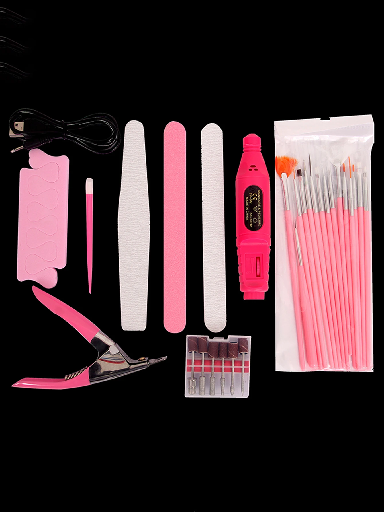 Complete Manicure Tool Kit, Electric Nail Drill Machine, Nail Clippers & Nail Files for Home Nail Art