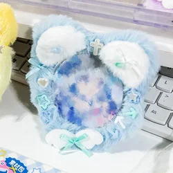 1 Piece Cartoon Furry Magnetic Badge Holder DIY Decor Anime Badge Cover Case Chic Cute Kitten Ear Bow Star Kpop Badge Holder