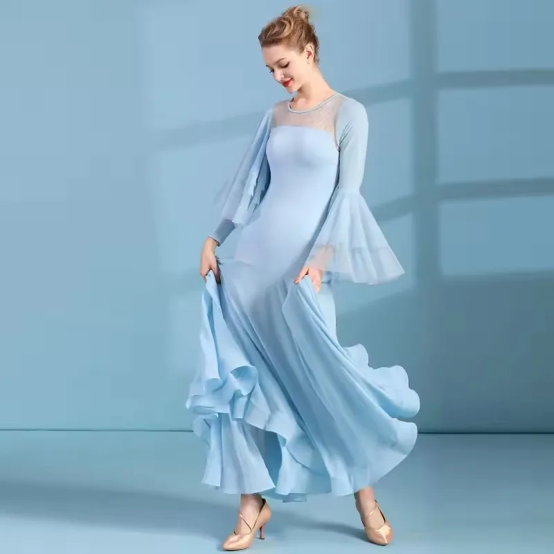 

2025 Modern Dance Dress Women's New Waltz Ballroom Dance Latin Dance Ballroom Dance Cha Cha Square Dance Dress