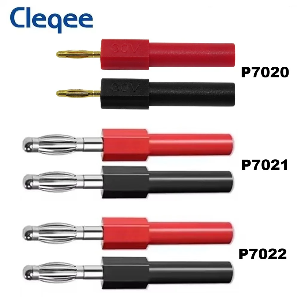 P7020 P7021 P7022 2mm/4mm Male to 4mm Female Banana Plug Jack for Speaker Test Probes Converter Connectors Accessories 30V 10A