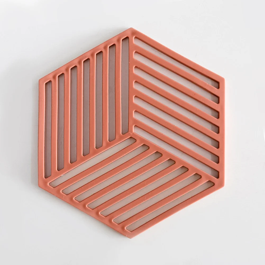

3Pcs Tea Cup Mats Hexagon Shape Heat-Resistant Table Mats Hollow Lines Anti-Slip Pot Mat Bowl Plate Mat Hexagon Placemats
