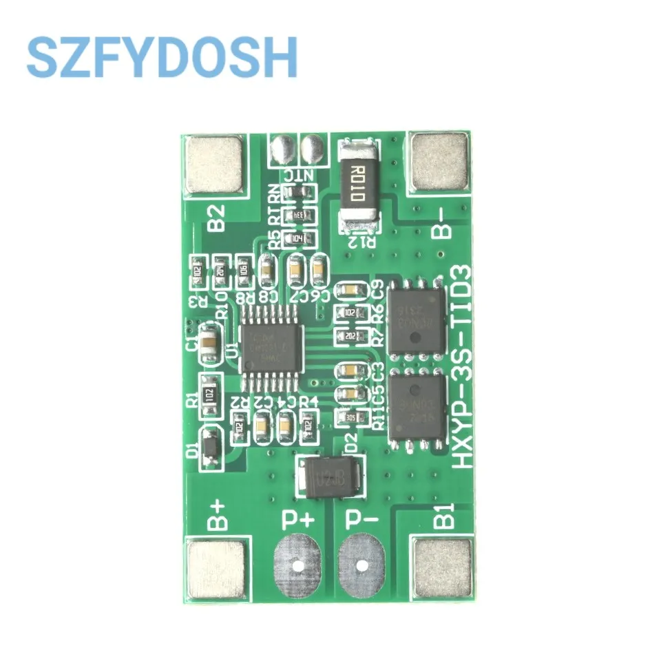 18650 overcurrent ternary lithium battery protection board 3 strings of 12V 11.1V 12.6V anti-overcharge and over-discharge 10A 