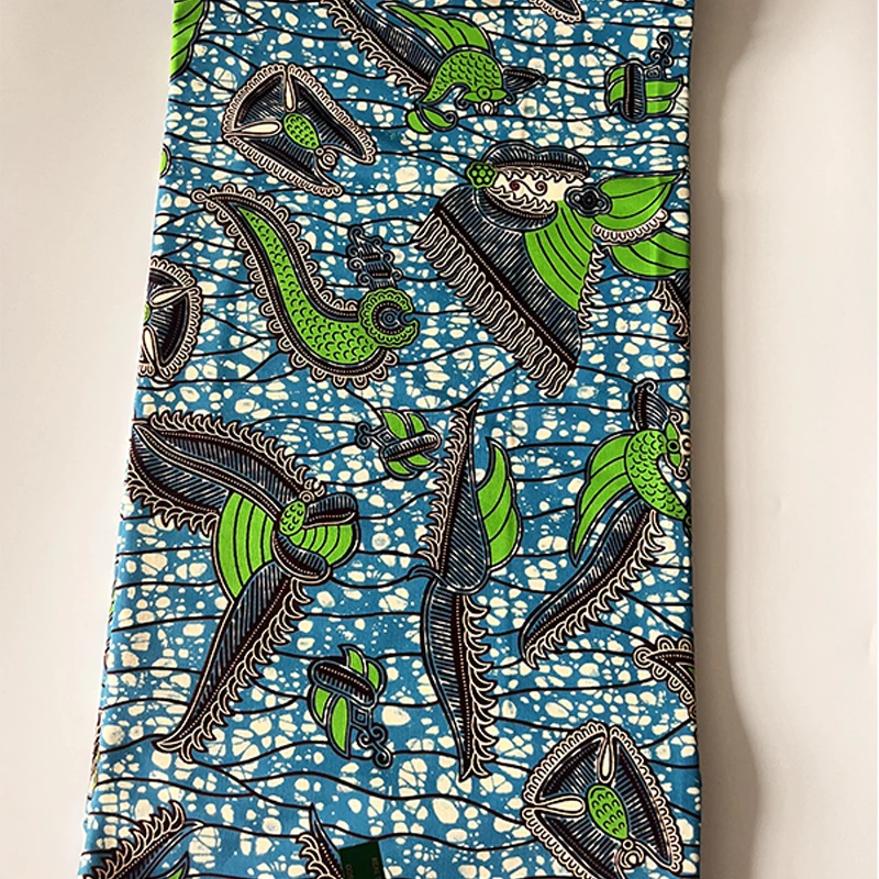 オランダ産100%コットンアンカラ生地、最高品質の本物のワックスプリント生地、女性用ウェディングパーティードレス6