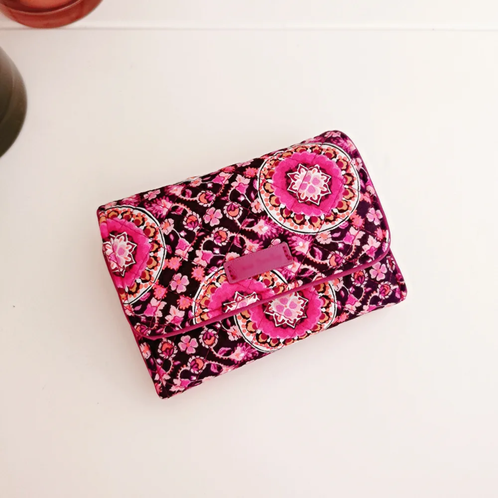 VB Pure cotton flowers printed coin purse cotton wallet ladies coin purse youth students fashion multifunctional card bag