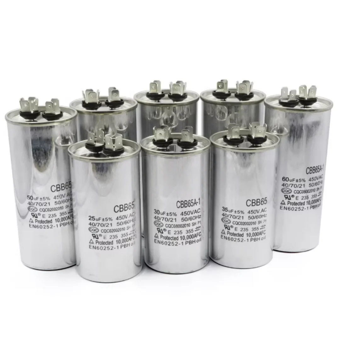 

1pcs CBB65 air conditioning compressor capacitor 20/25/30/35/40/45/50/60/70UF 450V starting capacitor