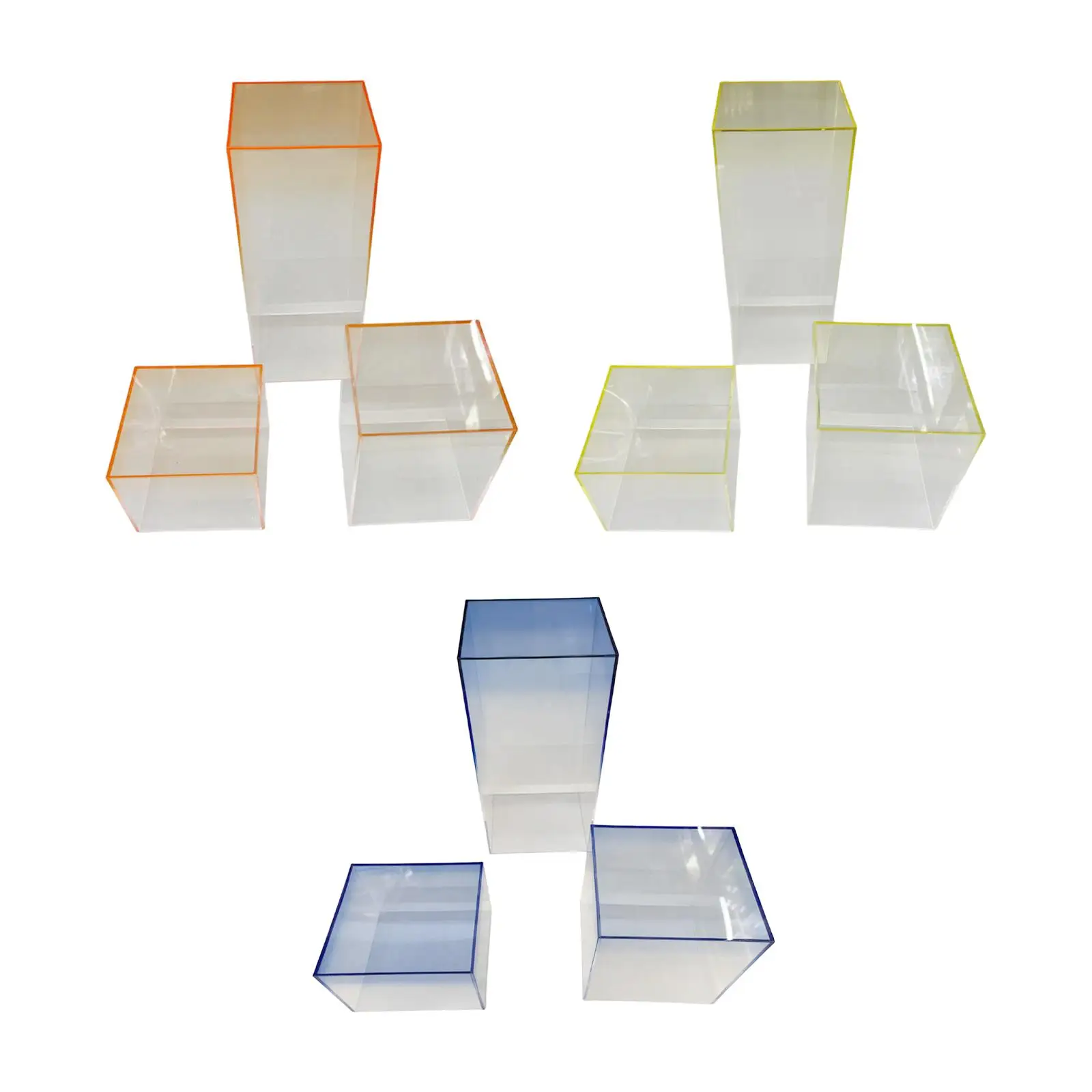 3Pcs Buffet Risers Space Saving Acrylic Risers Food Display Risers Food Riser for Food Parties Small Figurine Jewelry Bread