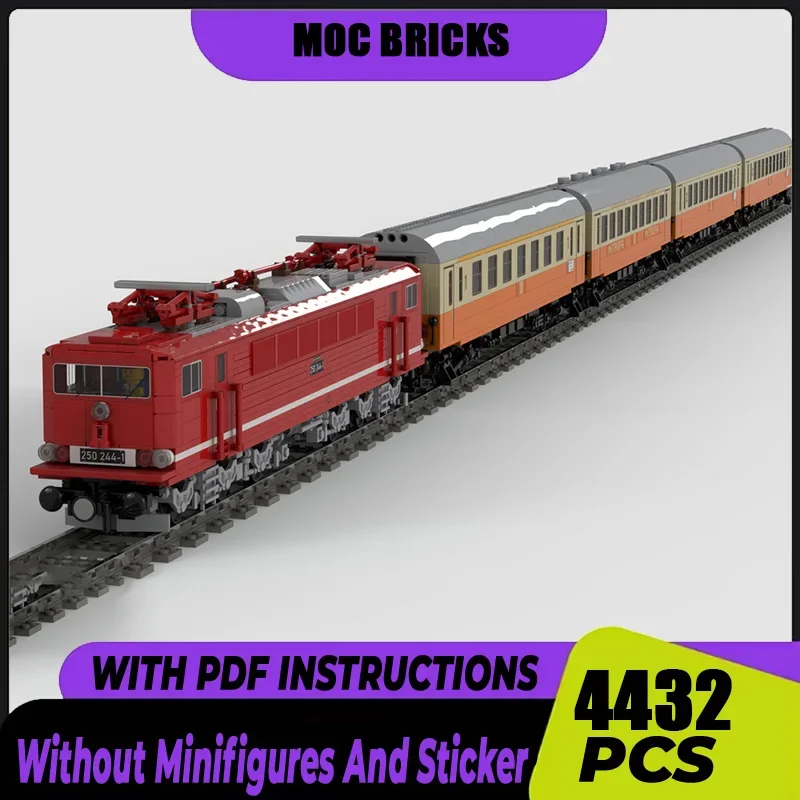 

Railway Train Model Moc Building Blocks Locomotive BR250 + City Express Model Technology Bricks DIY Assembly Gift Holiday Toy