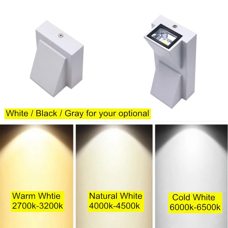 

Waterproof IP65 Wall Lamp 5W 10W LED Source Up And Down Lighting Modern Minimalist Indoor Outdoor Engineering Porch Garden Light