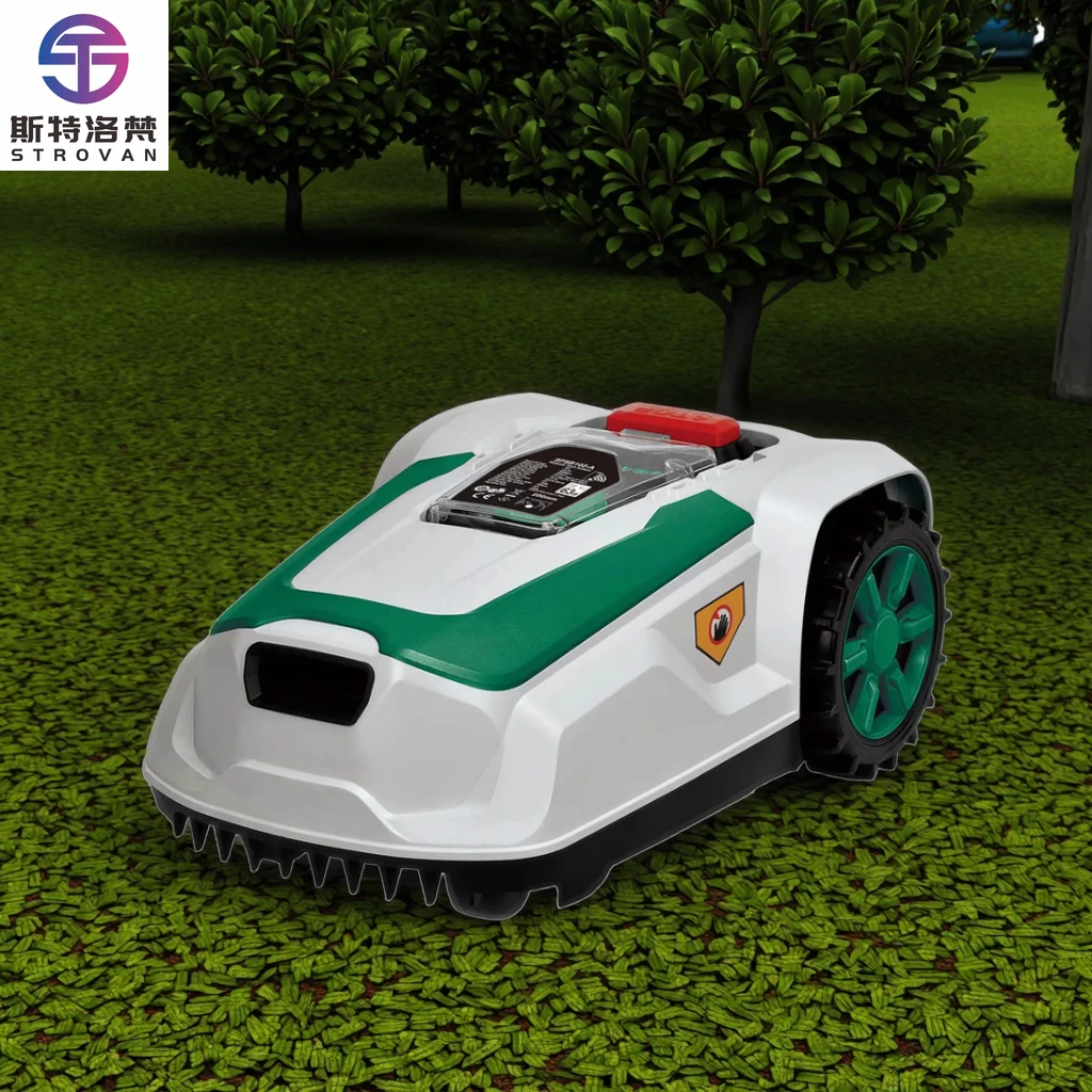 STLF المحمولة 20 فولت 4Ah روبوت كهربائي صغير جزازة العشب ذاتية الدفع مقاوم للماء لتقوم بها بنفسك الصف 1000 ㎡   عشب أوتوماتيكي يعمل بالبطارية ب