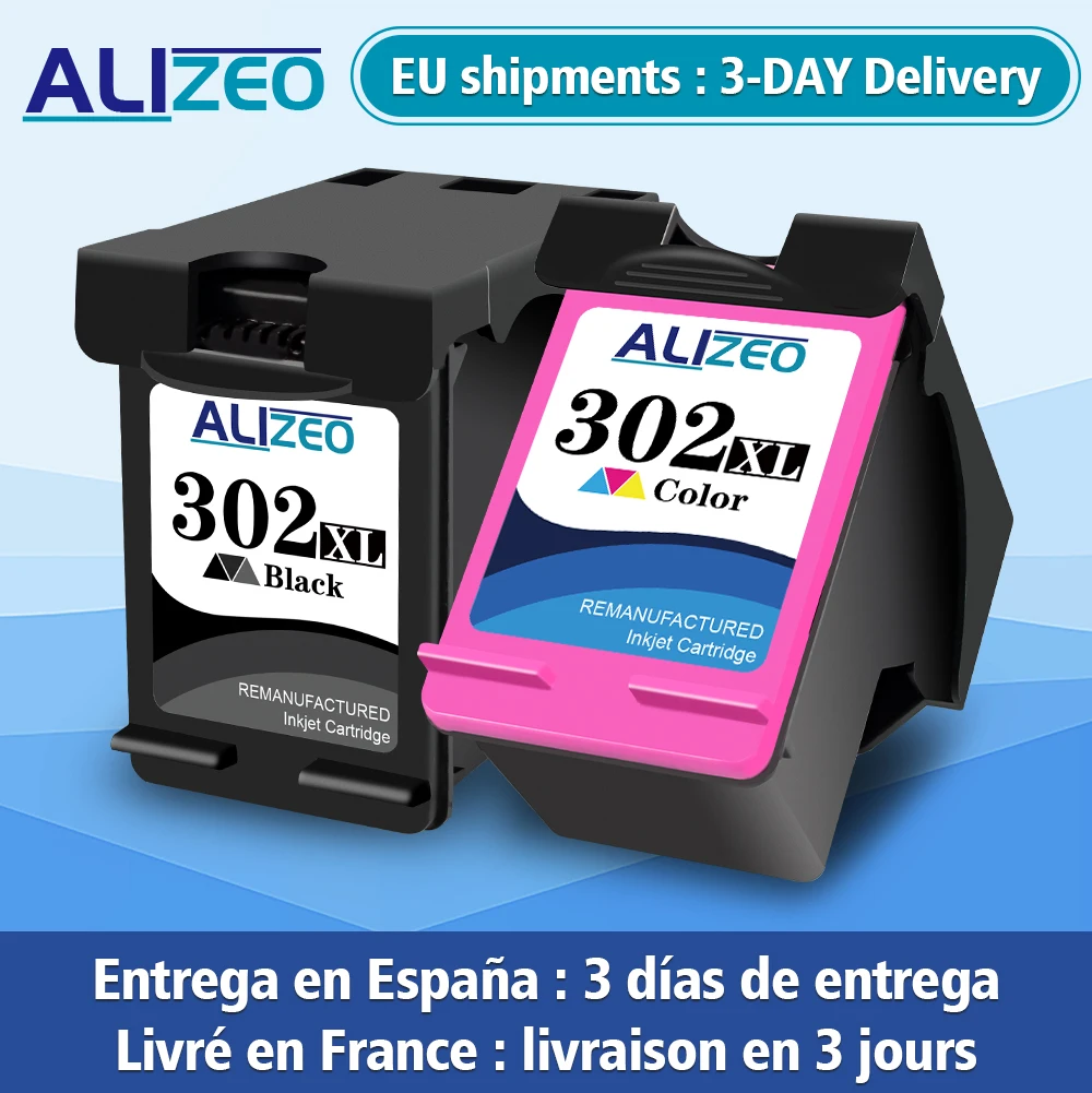 Alizeo Remanufactured Für HP 302XL tinte patrone Für HP Deskjet 1110 2130 1112 3630 3632 3830 4650 4652 4528 4527 4523 drucker