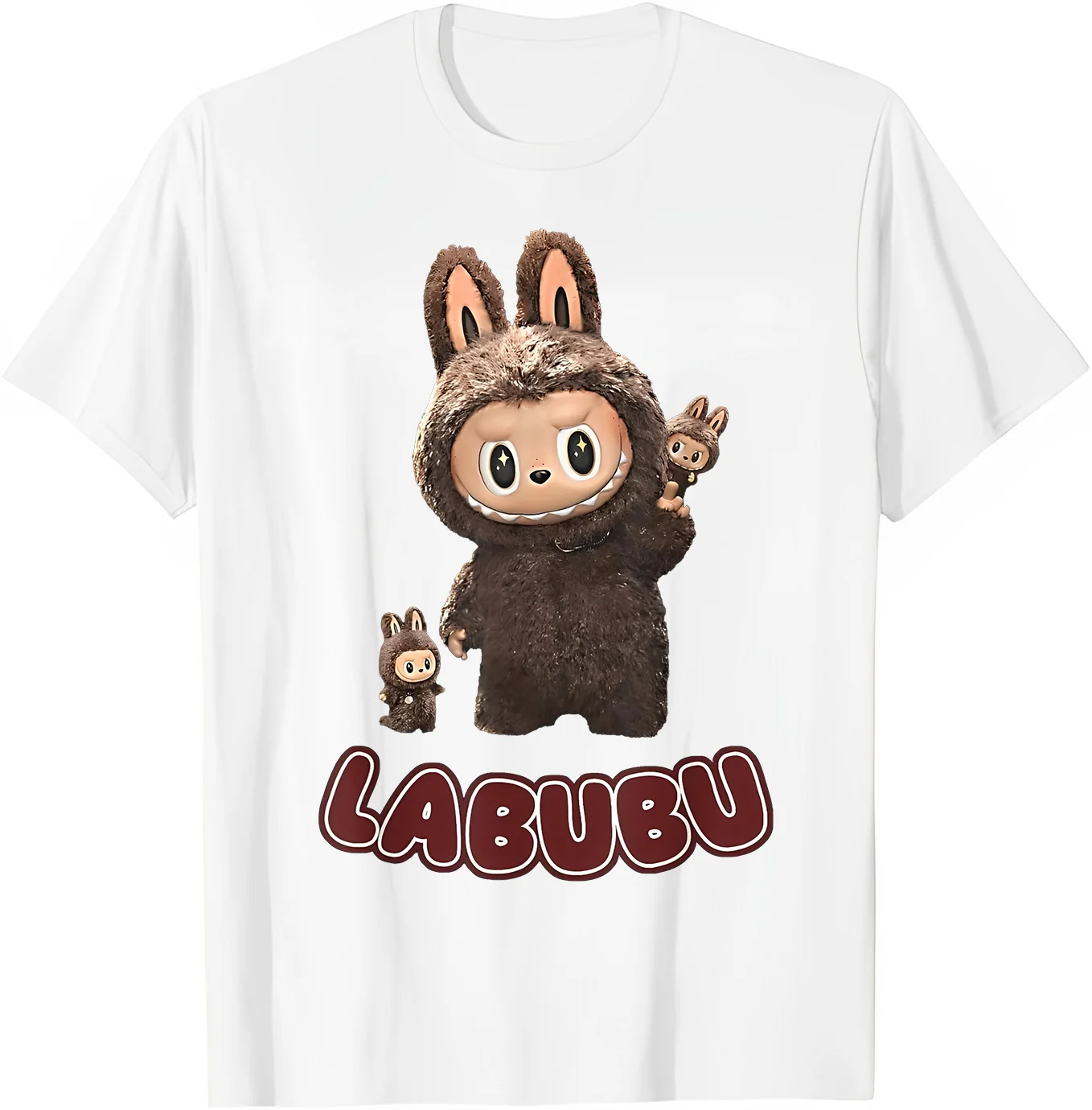 Funny Labubu Cute Labubu The Monsters Brown Meme T-Shirt