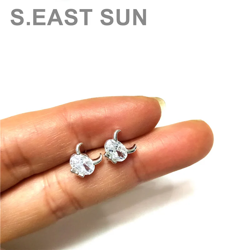 S.EAST SUN 925 sterling silver, Japanese popular little devil diamond earrings, women's lovely Fashion Party Jewelry, gift