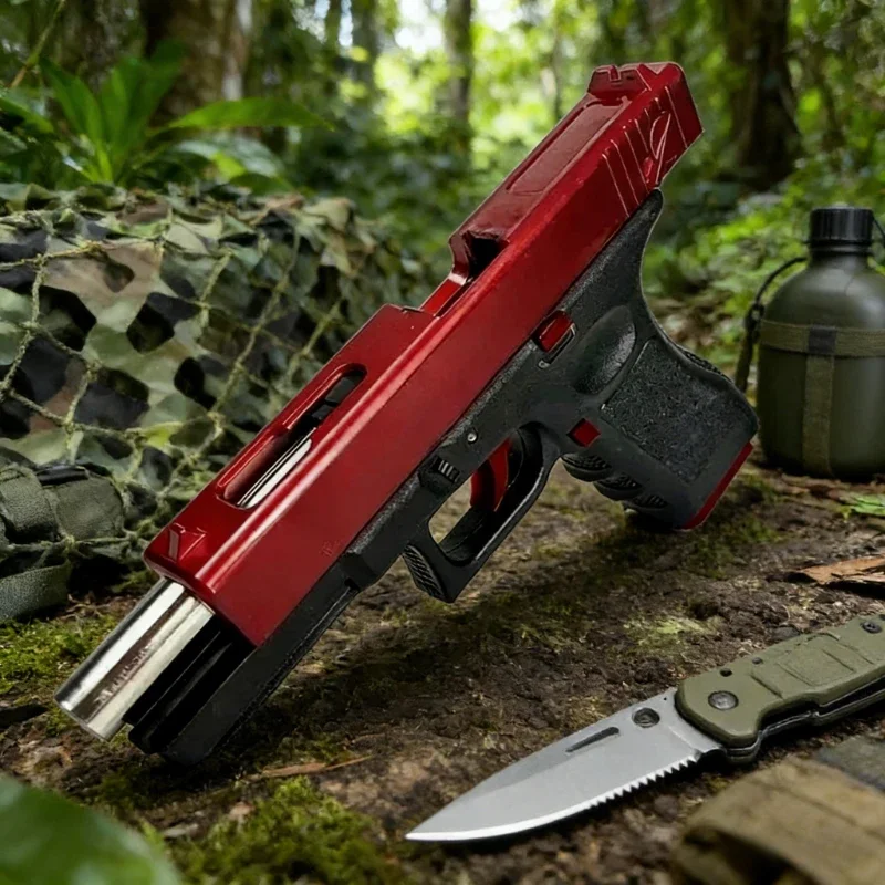 

G17 Toy Gun Black Alloy Long Range Plastic Bullets High Power Birthday Gift for Kids