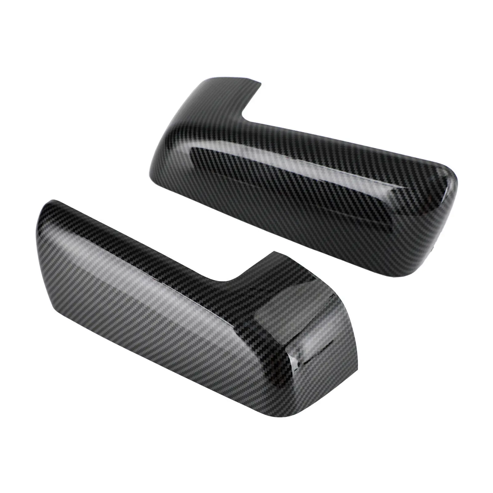 2PCS Carbon Fibre Car Side Wing Rearview Mirror Cover Caps For Chevy Silverado/GMC Sierra 1500 2019 2020 2021 2022