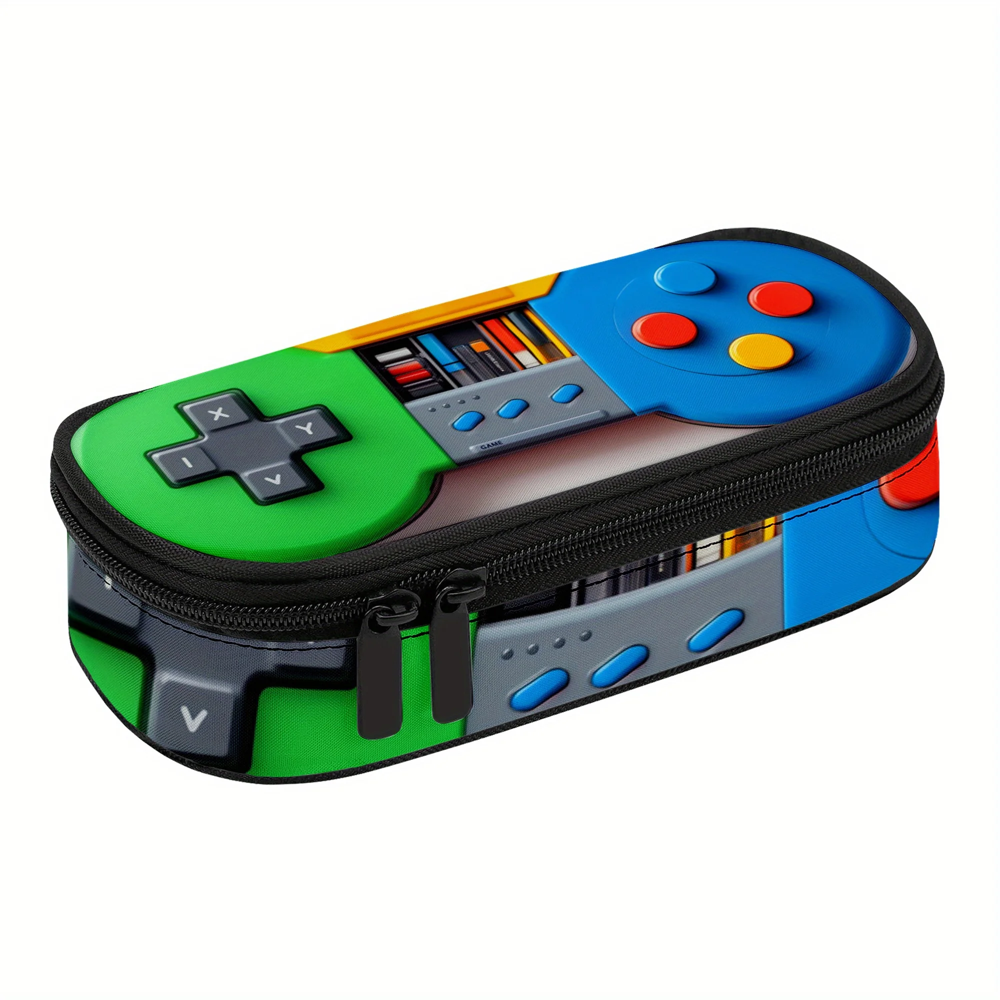 Gamepad Design Pencil Case Pad Pattern Makeup Bag Controller Art Pencil Pouch for Back to School Supplies Travel Teen