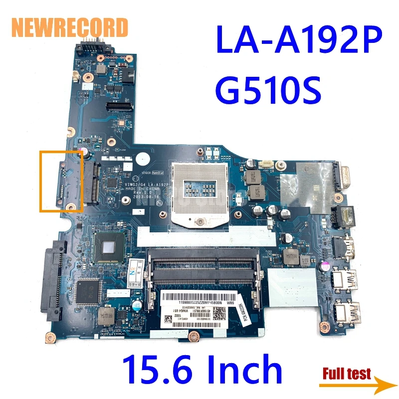 

For Lenovo Ideapad G510S Laptop Motherboard VIWG3 G4 LA-A192P 15.6 Inch HM86 DDR3 Main Board Full Test