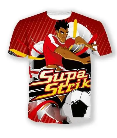 New Men/Women Supa Strikas 3D Print Short Sleeve T-Shirt Fashion T Shirt Sport Hip Hop Summer Tops T023