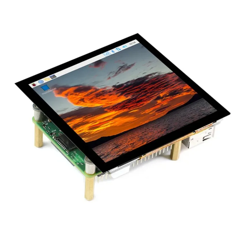 Raspberry Pi monitor 4 inch HDMI capacitive touch square display computer sub screen