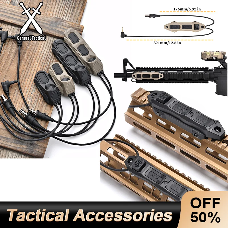 New Version AXON Extension cable Three function remote control switch Flashlight PEQ NGAL Laser Button SF/2.5/3.5/Crane Plug