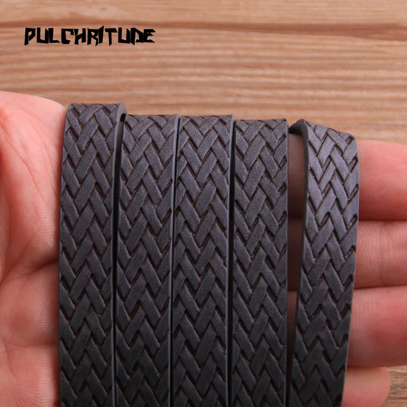 1Pcs 120 x 1cm 7 Color Weave PU Leather Cord & Rope Diy Jewelry Findings Accessories Jewelry Making Material For Bracelet