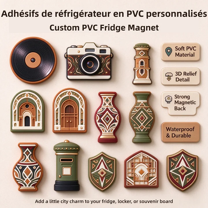 Custom Soft PVC Fridge Magnets With Strong Magnetic Refrigerator Sticker Creative Soft Adhesive Magnetic Paste Magnet Decor Gift