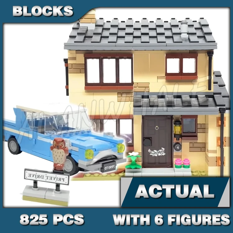 825 pçs mundo mágico dos feiticeiros 4 privet drive casa de 2 andares casa secreta 11571 blocos de construção brinquedos compatíveis com modelo