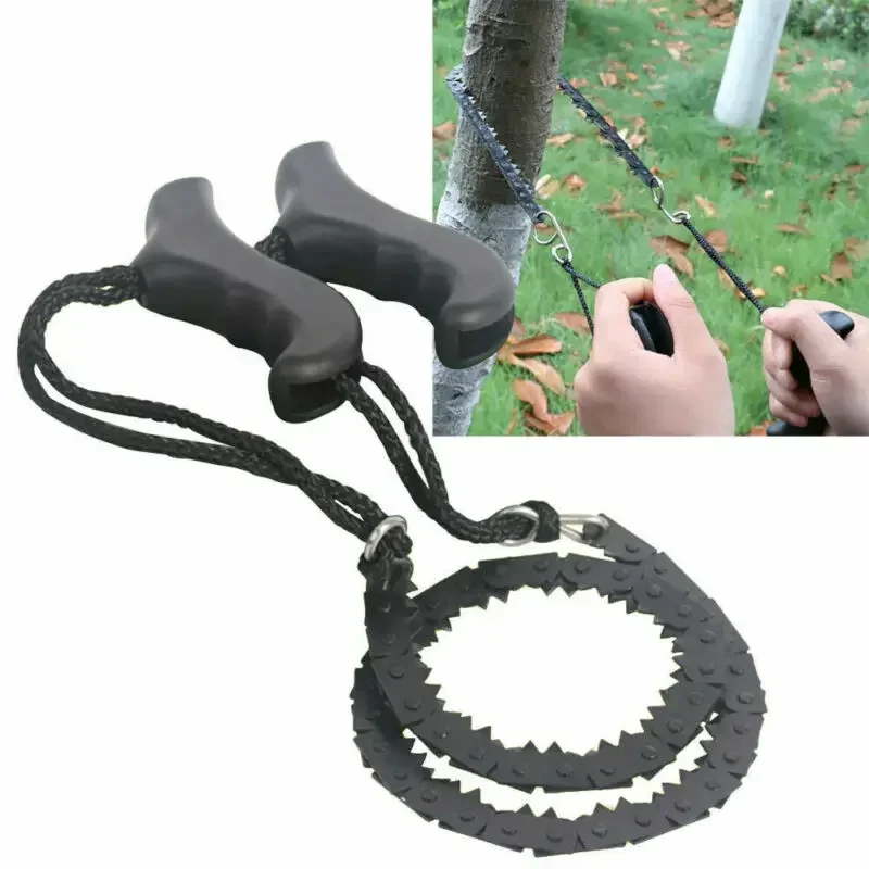 

Woodworking Pocket Hand Chainsaw Heavy Duty Manganese Survival Wire Saw Camp Hike Outdoor Hunt Fish Tool Cut Cutter Wood Forest