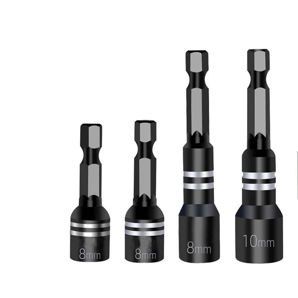 4pcs Magnetic Socket Nut Driver Set 1/4