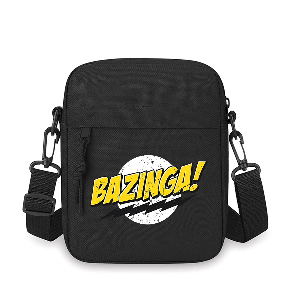 Comic speech bubble words BAZINGA! Men Crossbody Bag Single Shoulder Women Cartoon Anime Film Printing Design Unisex