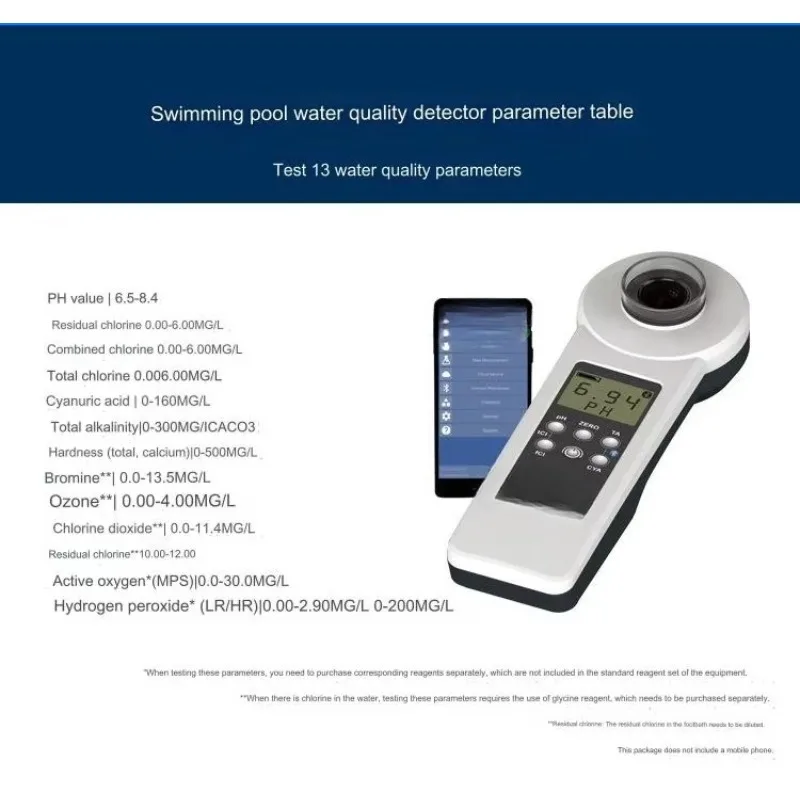 No stock Swimming Pool Water Quality test Universal Measuring Instrument
