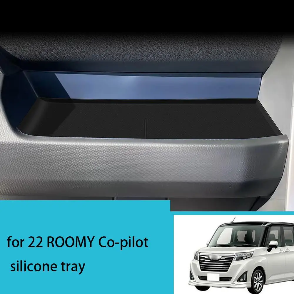 Caja de salpicadero frontal de silicona para TOYOTA ROOMY 2022 2023 2024, cubierta de bandeja Central de Control de almacenamiento, accesorios embellecedores de copiloto Y9O2