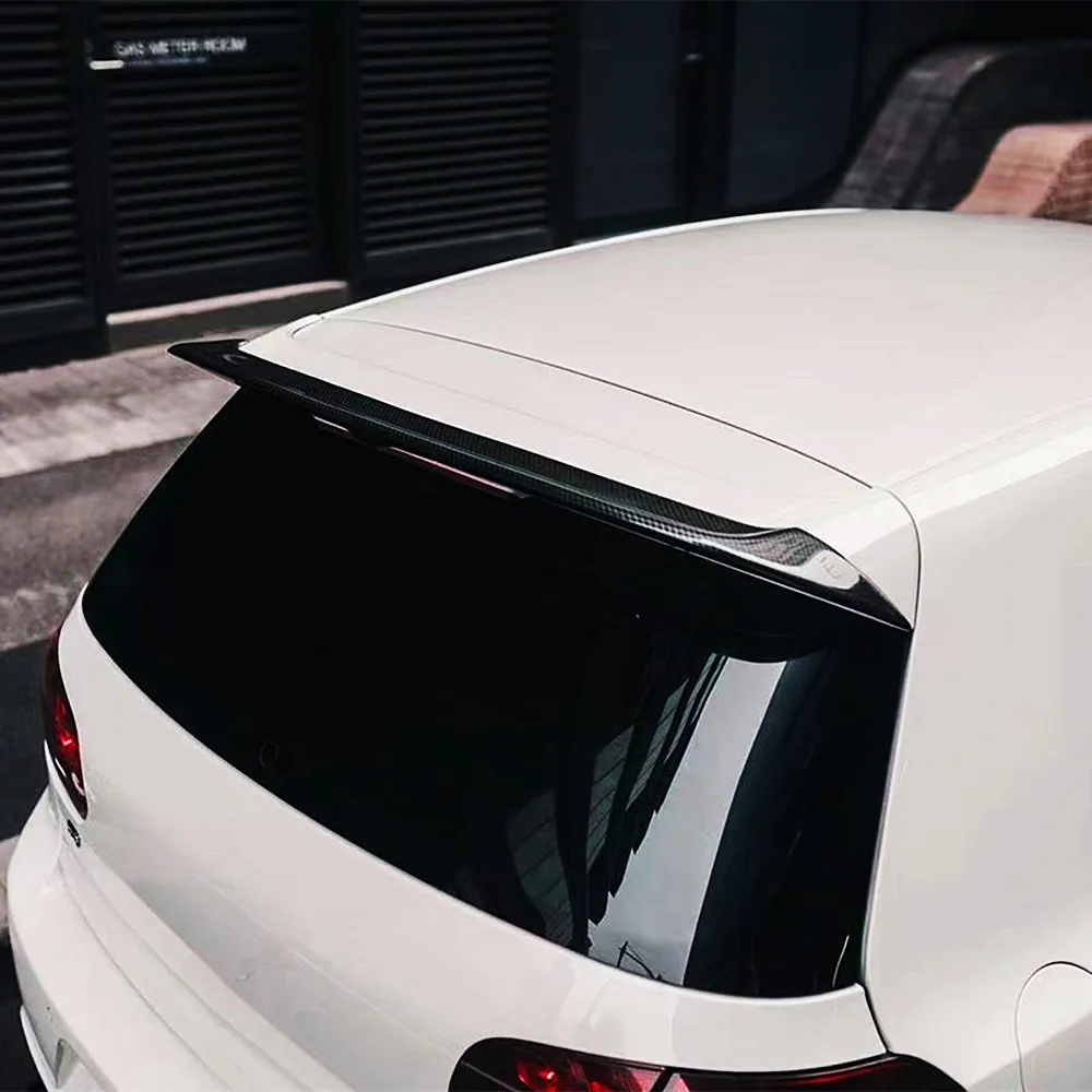 ل VW Volkswagen Golf 6 VI MK6 GTI R20 2010-2013 سقف خلفي غطاء صندوق السيارة أجنحة سبويلر سيارة أسود الكربون ضبط الملحقات جزء