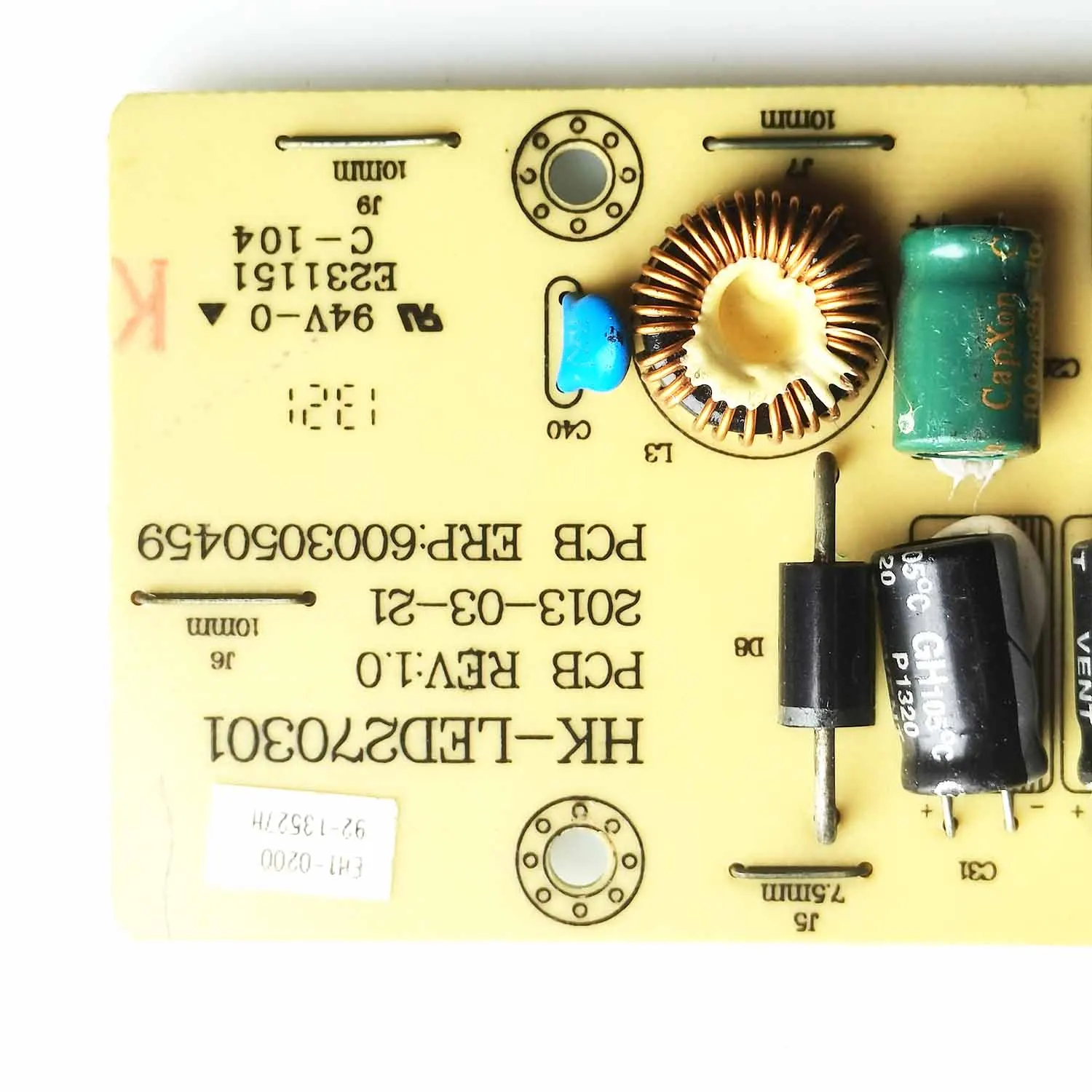 LED batang tegangan tinggi E231151 HK-LED270301 PCB REV:1.0 6003050459 papan arus konstan